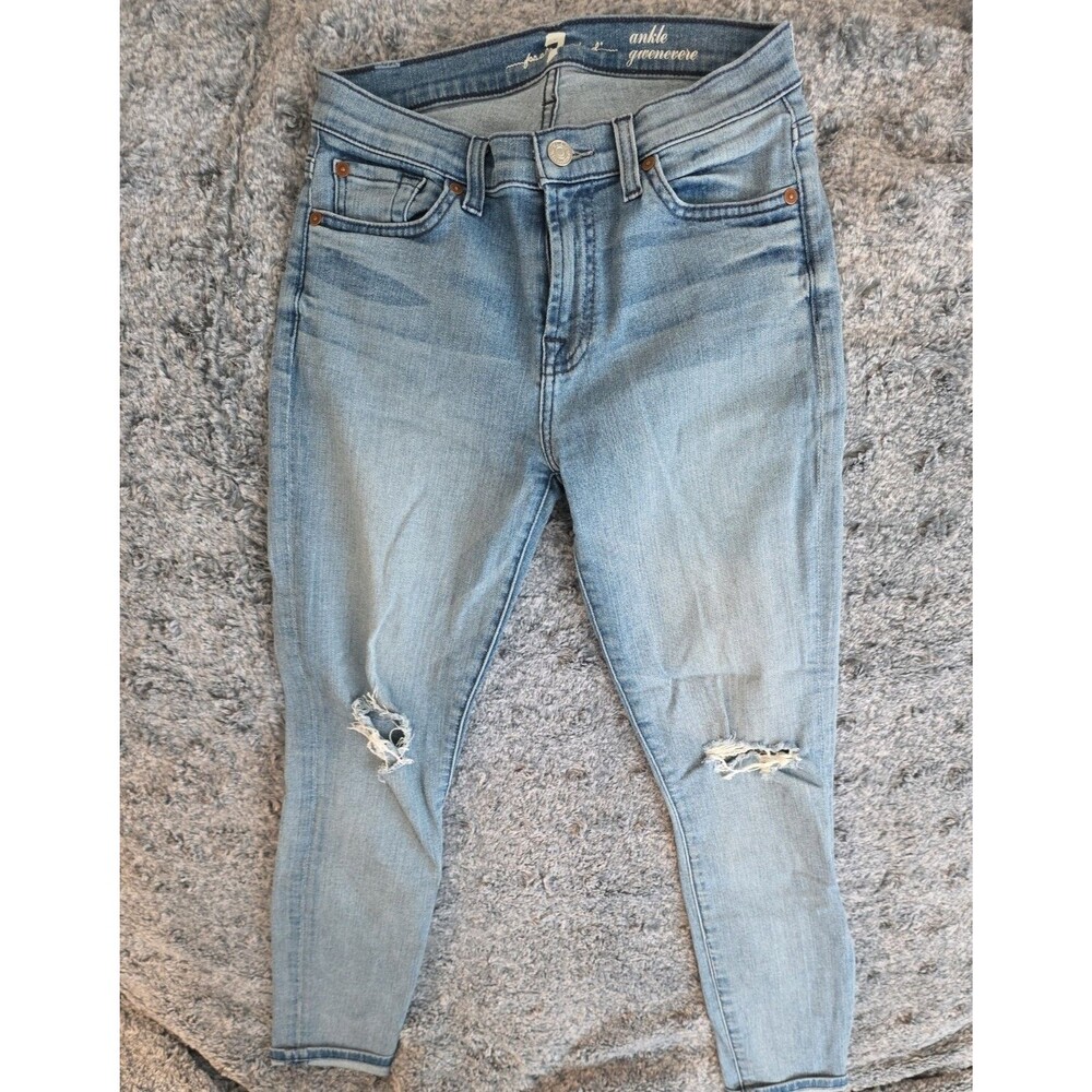 7 For All Mankind The Ankle Gwenevere - Skiny Denim,  Size 26 Women's EUC